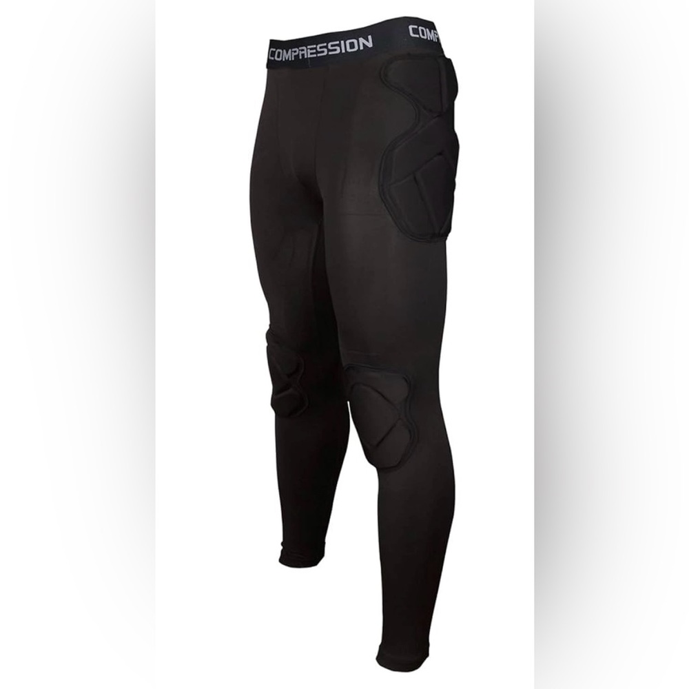 NEW Mens Black Compression Padded Sport Leggings Size Medium